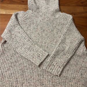 Free People Speckled Knit Turtleneck Sweater - Cream